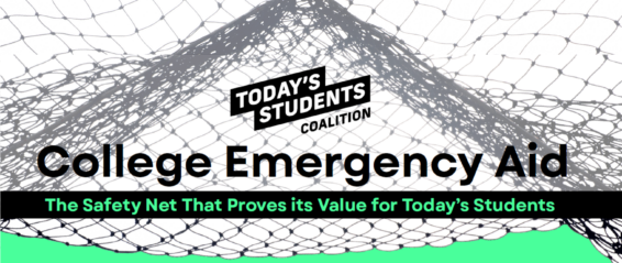 College Emergency Aid header image with safety net background